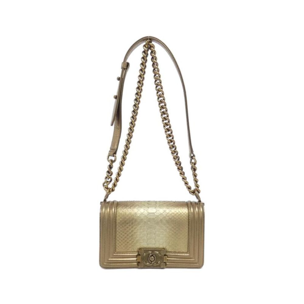 Chanel Boy Chanel Python Calf Shoulder Bag
